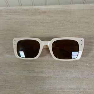 Cream Square Sunglasses